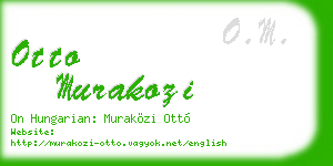 otto murakozi business card